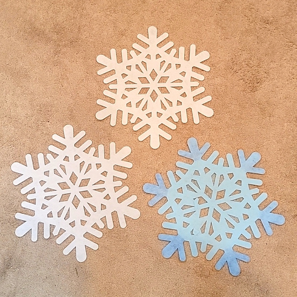 Large Snowflakes x 3 (Felt Material)